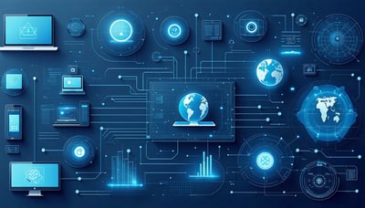 Illustration of streamlined business processes and scalable systems Illustration of streamlined business processes and scalable systems